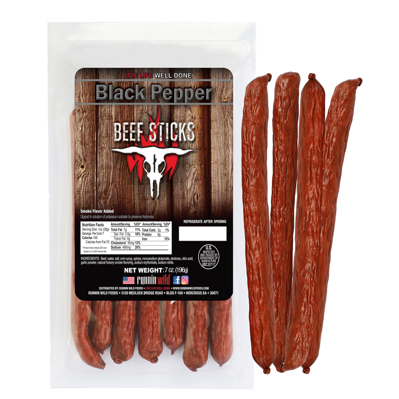 Black Pepper Beef Sticks